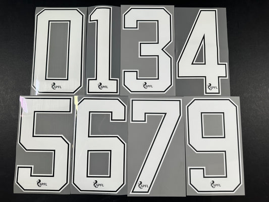 2020 2023 OFFICIAL ELMS UK SCOTTISH SPFL WHITE PLAYER SIZE SHIRT NUMBERS