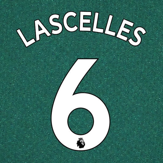 NEWCASTLE UNITED 19-23 LASCELLES 6 OFFICIAL AVERY DENNISON WHITE PLAYER SIZE SET