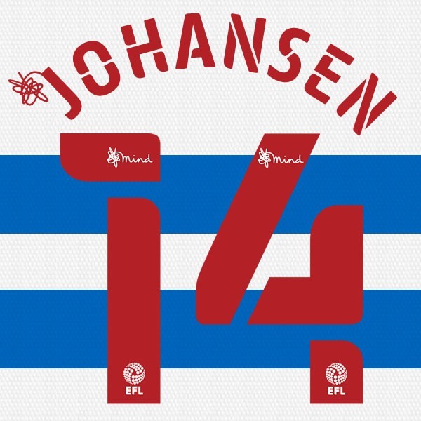 QPR 2020 2021 OFFICIAL JOHANSEN 14 HOME PLAYER SIZE NAME SET