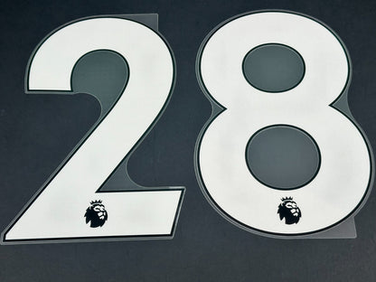 WEST HAM 2019-23 SOUCEK 28 OFFICIAL AVERY DENNISON WHITE PLAYER SIZE NAME SET