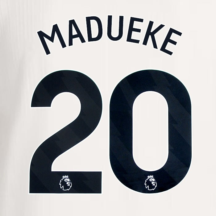 2025 2026 ARSENAL MADUEKE 20 BLACK 3RD OFFICIAL PLAYER SIZE NAMESET