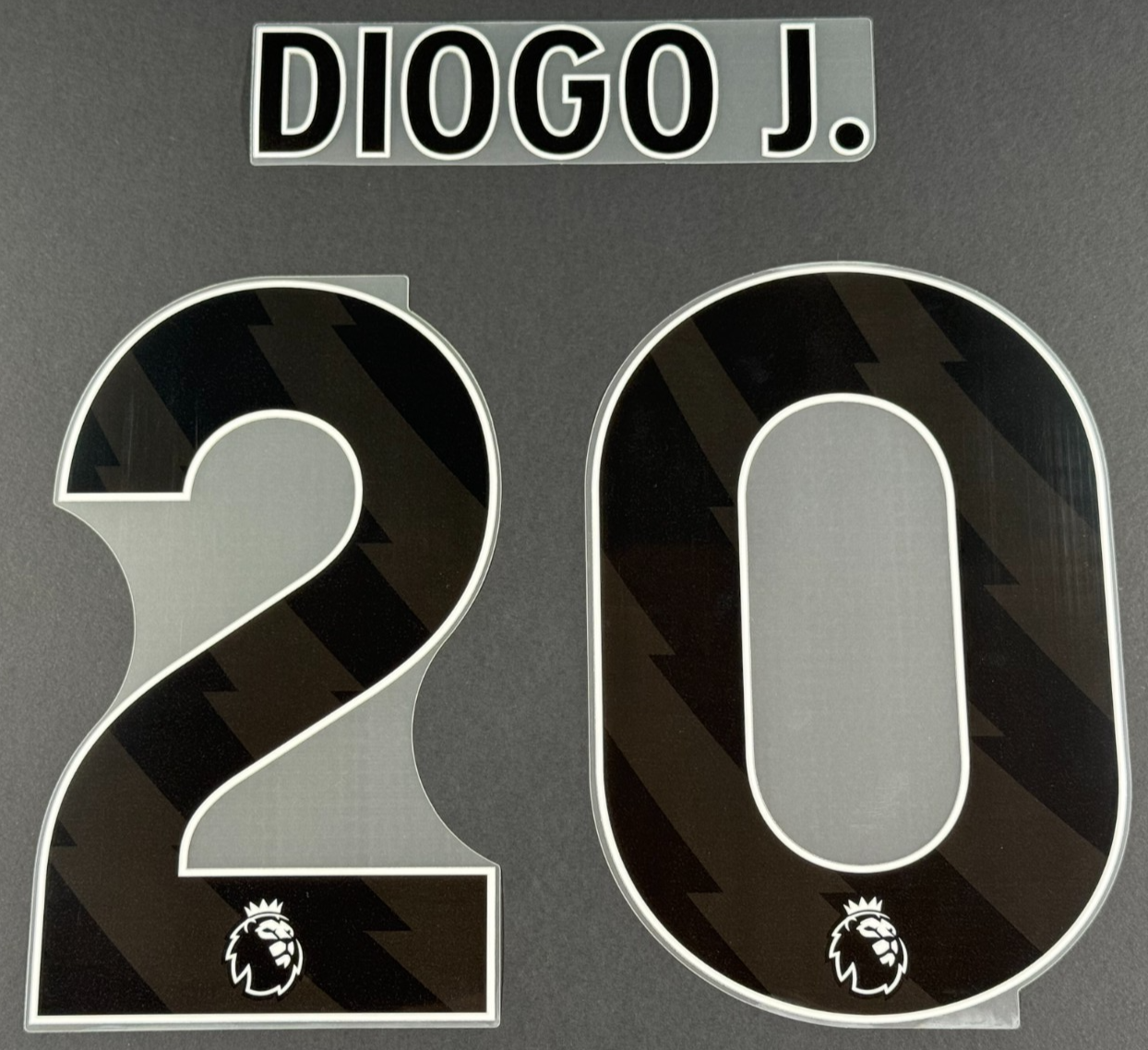 2024 2025 OFFICIAL LIVERPOOL DIOGO J. 20 BLACK PLAYER SIZE NAMESET 250MM