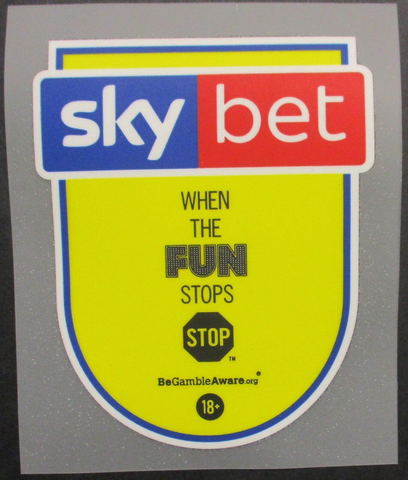EFL SPORTING ID SKY BET WHEN THE FUN STOPS STOP SLEEVE PATCH 90MM
