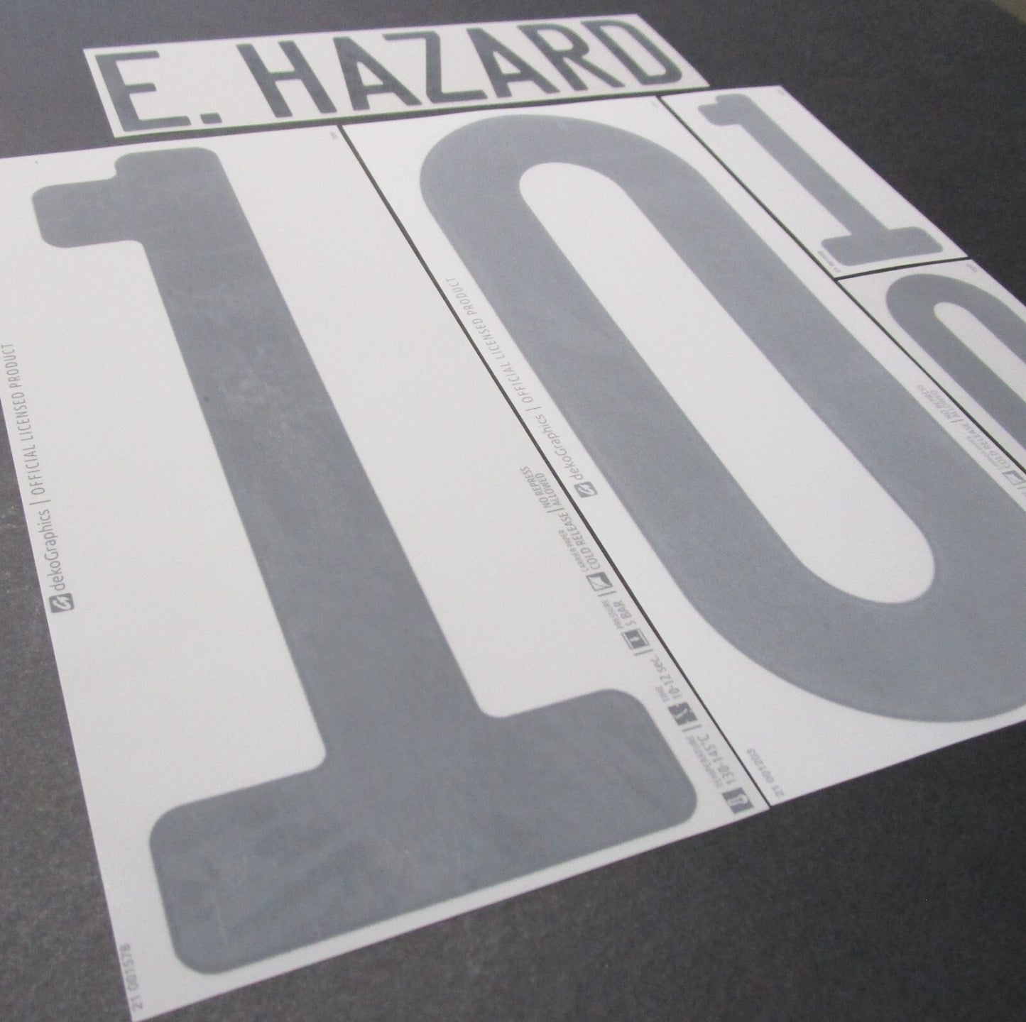 BELGIUM 2020 2021 OFFICIAL E. HAZARD 10 AWAY BLACK PLAYER SIZE NAMESET