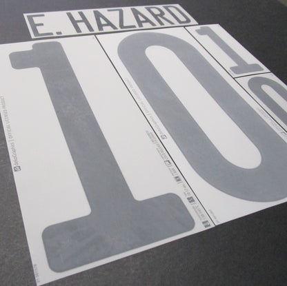 BELGIUM 2020 2021 OFFICIAL E. HAZARD 10 AWAY BLACK PLAYER SIZE NAMESET