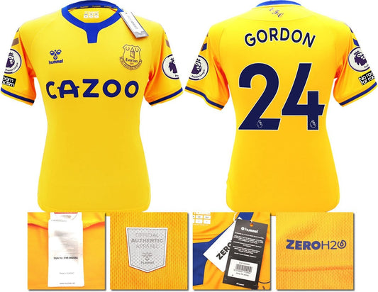 BNWT 2020 2021 HUMMEL EVERTON AWAY SHIRT MEN'S GORDON 24 + PATCHES