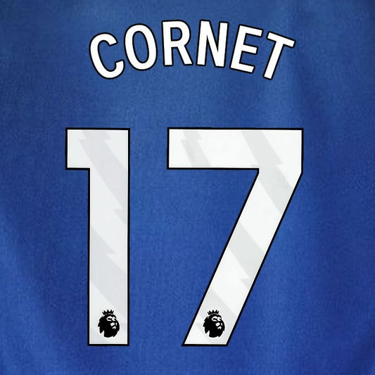 2023 2024 WEST HAM CORNET 17 OFFICIAL 3RD WHITE PLAYER SIZE NAMESET