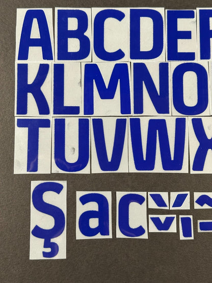 2024 2025 OFFICIAL EFL FOOTBALL LEAGUE BLUE PLAYER SIZE LETTERS 50mm