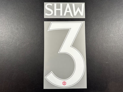 2024 2025 OFFICIAL MAN UNITED SHAW 3 WHITE CUP PLAYER SIZE NAMESET