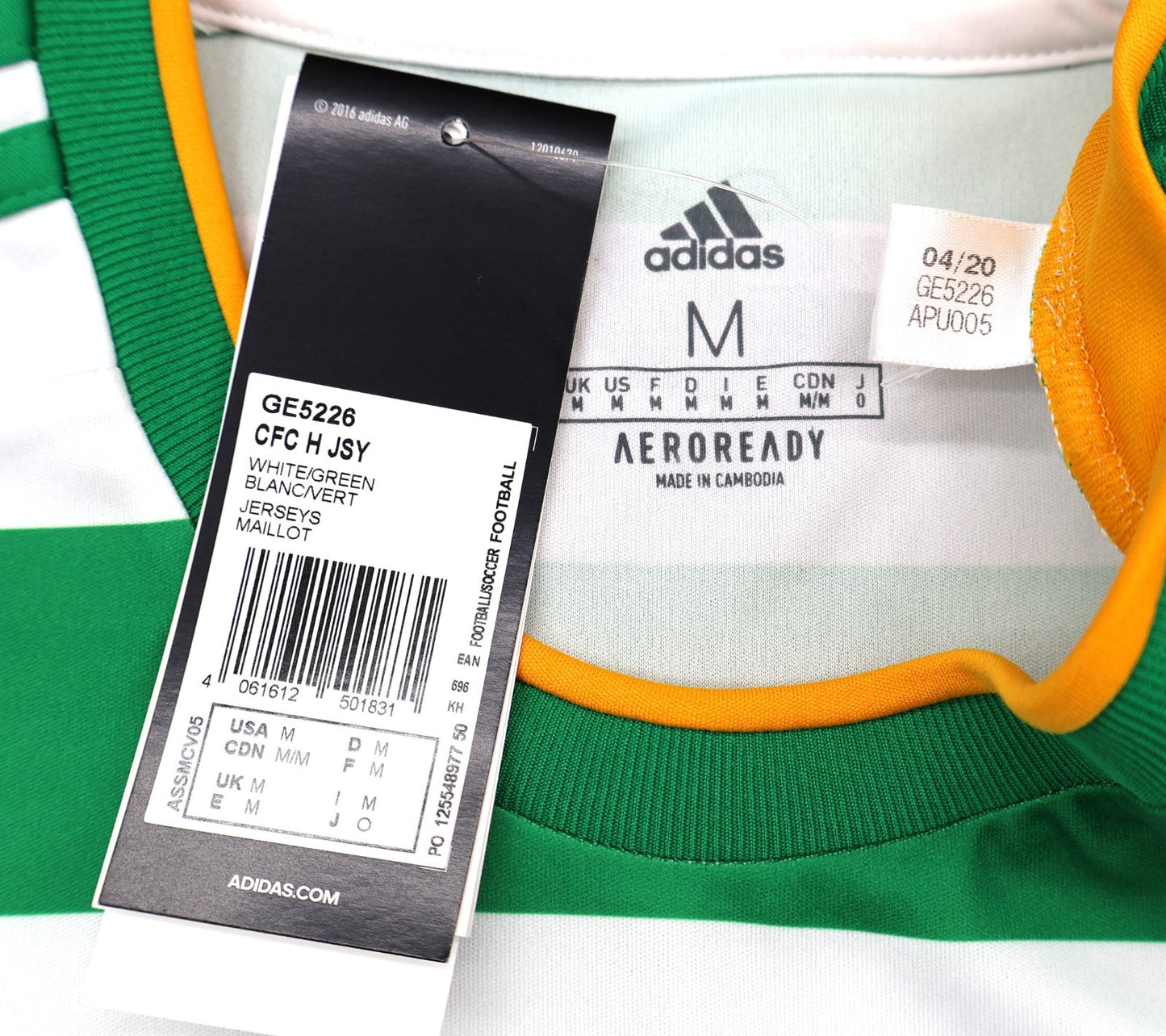 BNWT 2020 2021 CELTIC EDOUARD 22 ADIDAS HOME FOOTBALL SHIRT MEN'S MEDIUM