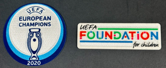 ITALY EURO 2020 CHAMPIONS SHIRT SLEEVE PATCH + PLAYER ISSUE UEFA FOUNDATION