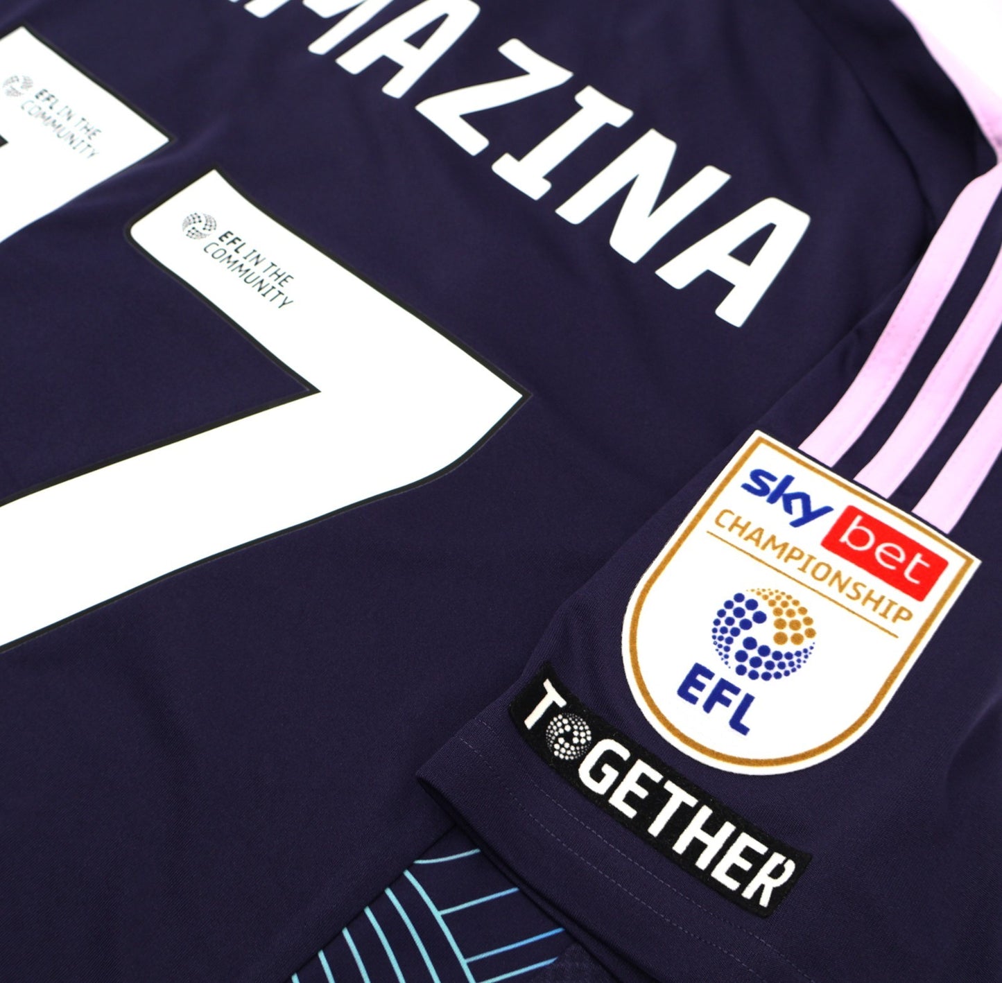 BNWT ADIDAS 2024 2025 LEEDS UNITED THIRD RAMAZINA 17 + PATCHES SHIRT MENS MEDIUM