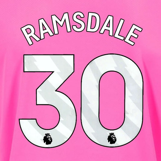 2024 2025 OFFICIAL SOUTHAMPTON RAMSDALE 30 WHITE 3RD PLAYER SIZE NAME SET