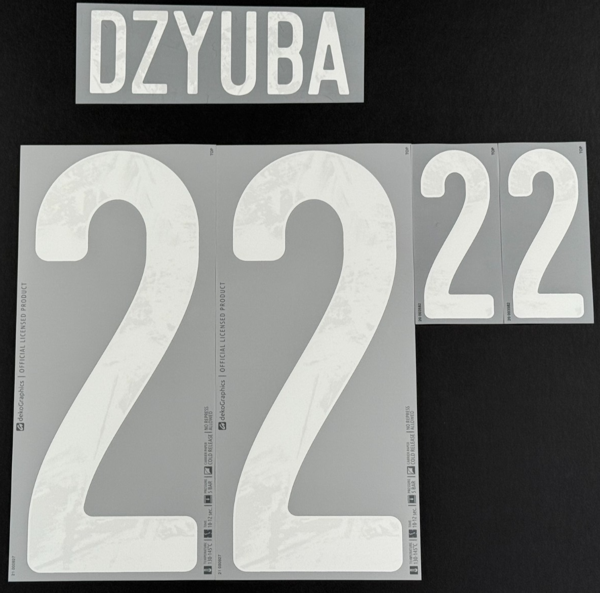 RUSSIA 2020 / 2021 OFFICIAL DZYUBA 22 WHITE PLAYER SIZE NAMESET 265MM