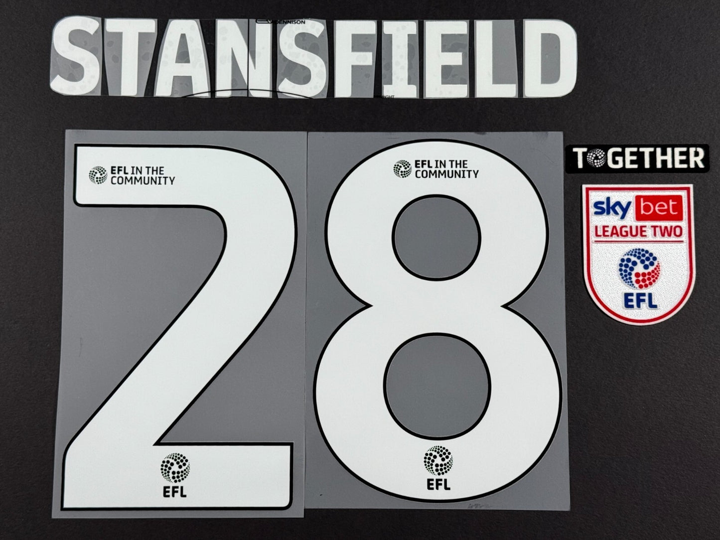 BIRMINGHAM 2024 2025 OFFICIAL HOME STANSFIELD 28 PLAYER SIZE + PATCHES