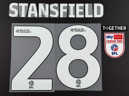 BIRMINGHAM 2024 2025 OFFICIAL HOME STANSFIELD 28 PLAYER SIZE + PATCHES