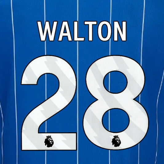 2024 2025 OFFICIAL IPSWICH TOWN WALTON 28 WHITE HOME PLAYER SIZE NAME SET