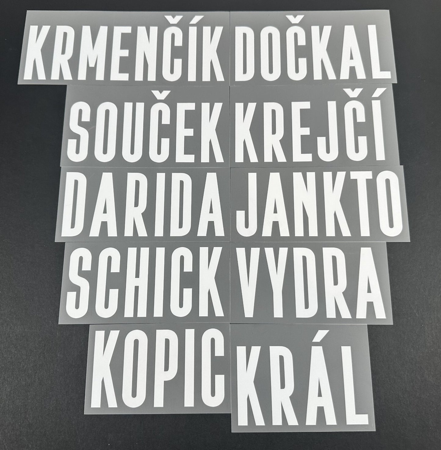2020 2021 OFFICIAL STILSCREEN CZECH REPUBLIC HOME WHITE PLAYER SIZE NAME BLOCKS