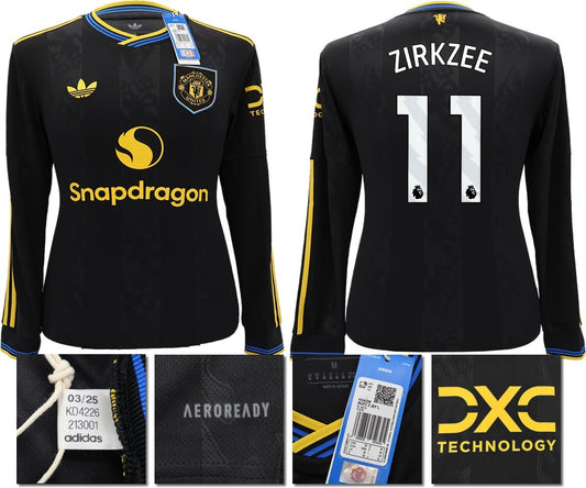BNWT 2025 2026 MANCHESTER UNITED ADIDAS 3RD SHIRT LS ZIRKZEE 11