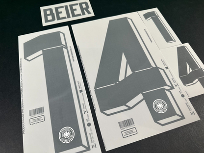 GERMANY 2024-2025 OFFICIAL NAME & NUMBERING BEIER 14 HOME PLAYER SIZE NAMESET