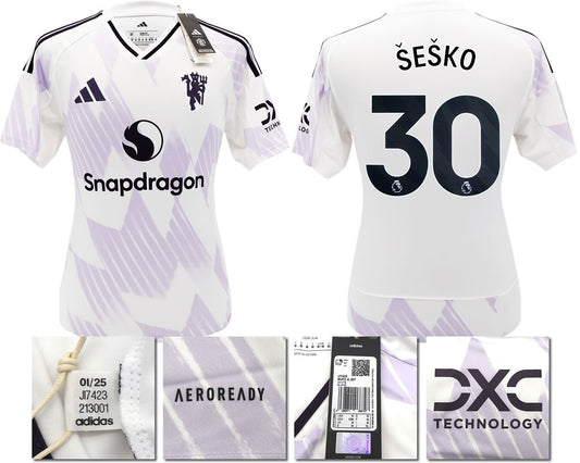 BNWT 25 26 MANCHESTER UNITED ADIDAS AWAY SHIRT SESKO 30 + PATCHES