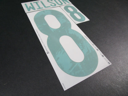 WALES 2020 2021 OFFICIAL DekoGraphics WILSON 8 AWAY GREEN PLAYER SIZE NAMESET