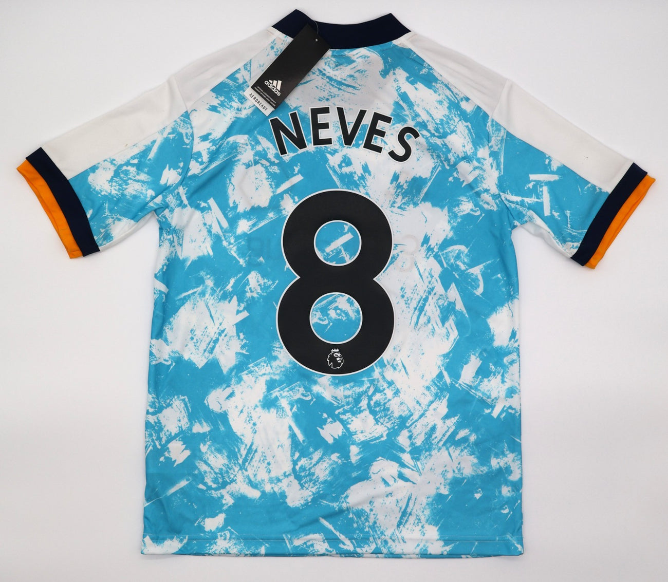 BNWT 2020 2021 WOLVES AWAY ADIDAS FOOTBALL SHIRT NEVES 8 KIDS 13-14 YEARS