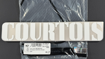 2022 2023 REAL MADRID COURTOIS 1 WHITE AWAY 3RD PLAYER SIZE NAMESET 260MM