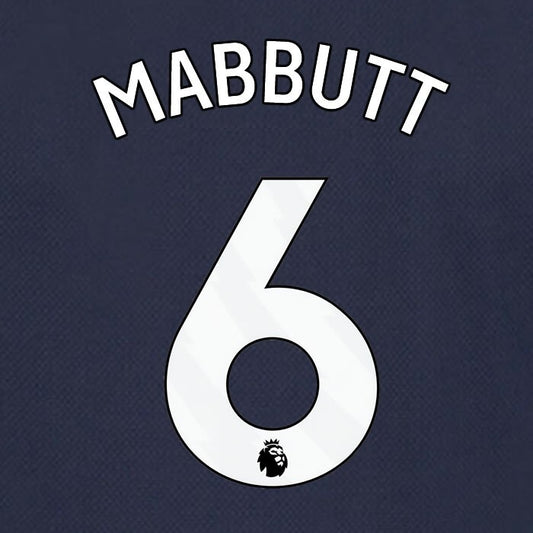 SPURS 2023 2024 MABBUTT 6 AVERY DENNISON WHITE AWAY PLAYER SIZE NAME SET