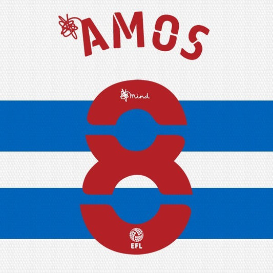 QPR 2020 2021 OFFICIAL AMOS 8 HOME PLAYER SIZE NAME SET