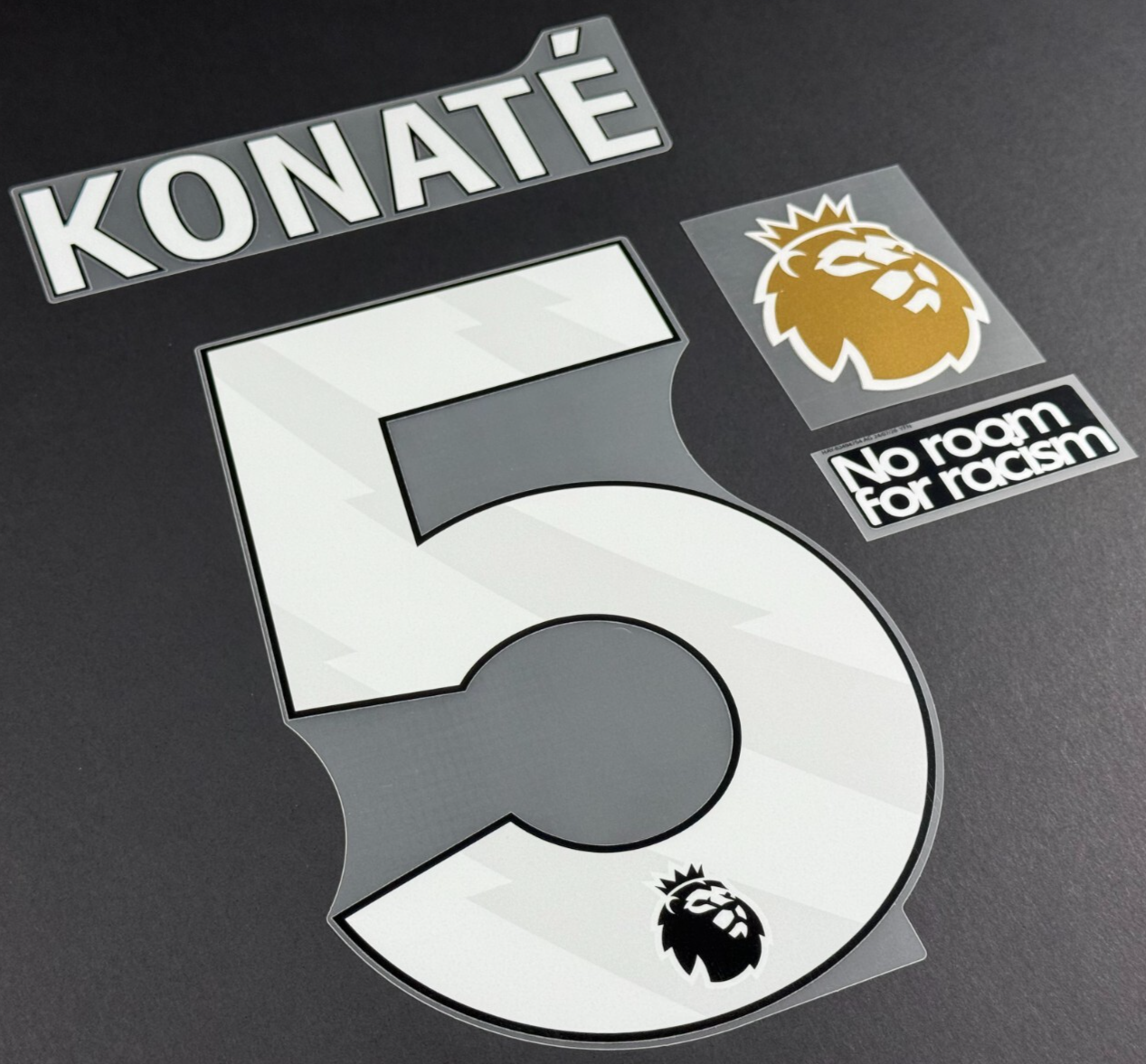24/25 LIVERPOOL KONATE 5 OFFICIAL AVERY DENNISON WHITE PLAYER SIZE + PATCHES