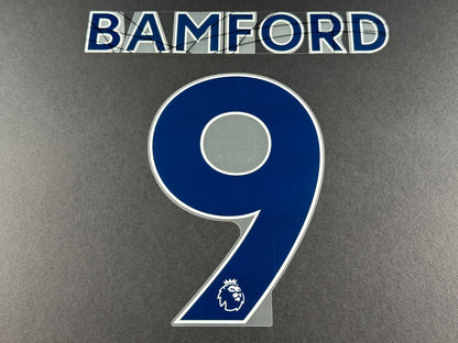 LEEDS UNITED 2022 2023 BAMFORD 9 OFFICIAL AVERY BLUE PLAYER SIZE NAME SET