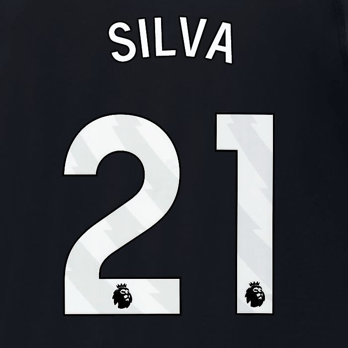 2024 2025 MANCHESTER CITY SILVA 21 WHITE AWAY PLAYER SIZE NAME SET