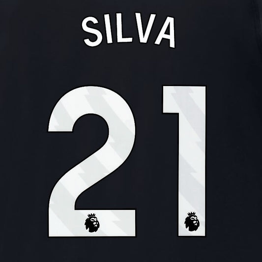 2024 2025 MANCHESTER CITY SILVA 21 WHITE AWAY PLAYER SIZE NAME SET
