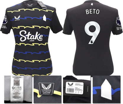 BNWT 2025/2026 EVERTON F.C. CASTORE 3RD SHIRT BETO 9 + PATCHES