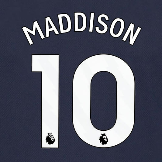 SPURS 2023 2024 MADDISON 10 AVERY DENNISON WHITE AWAY PLAYER SIZE NAME SET