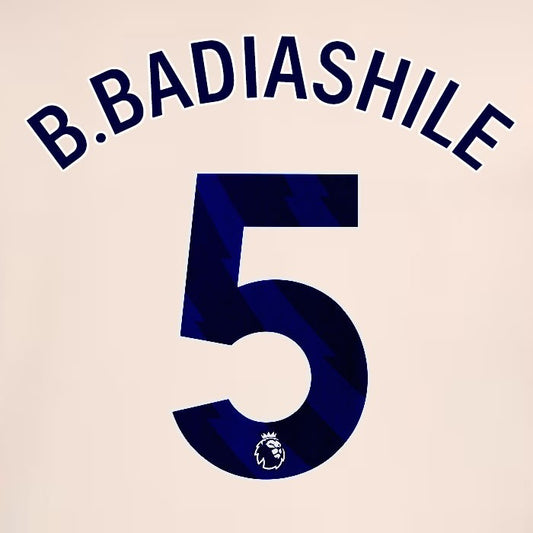 2024 2025 OFFICIAL CHELSEA B. BADIASHILE 5 BLUE AWAY PLAYER SIZE NAMESET
