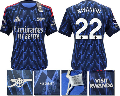 BNWT 2025/2026 ARSENAL F.C. ADIDAS AWAY SHIRT NWANERI 22 + PATCHES