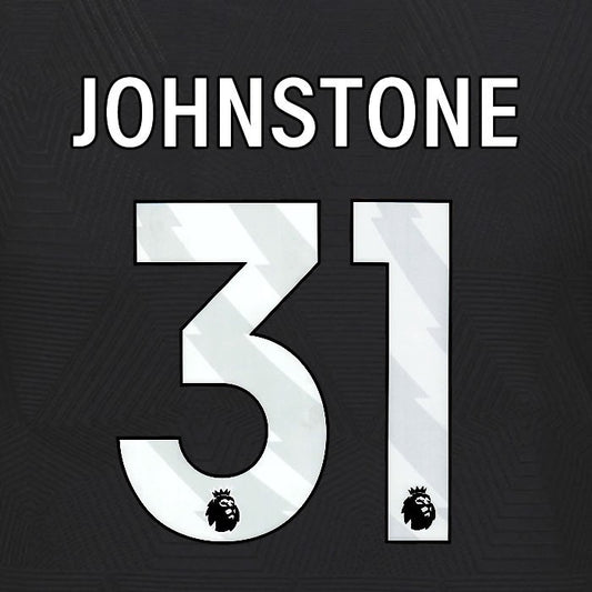 2024 2025 WOLVES AWAY WHITE JOHNSTONE 31 OFFICIAL PLAYER SIZE NAMESET