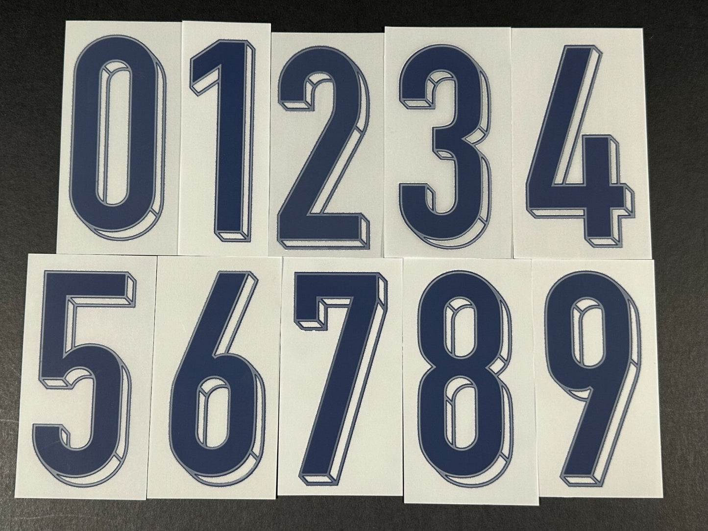 2024 / 2025 OFFICIAL ENGLAND HOME BLUE FRONT SHIRT NUMBERS 110MM