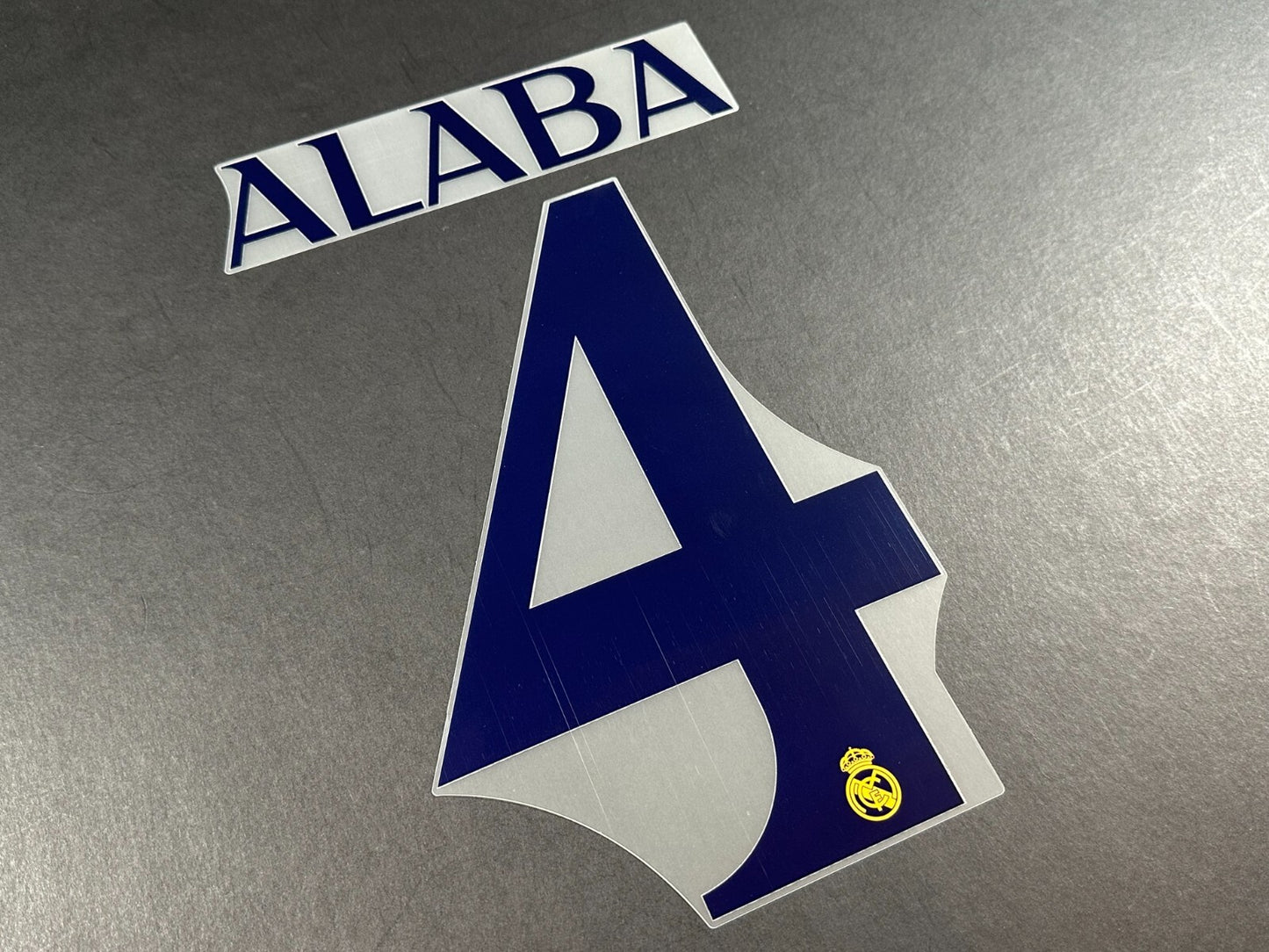 2023 2024 AVERY DENNISON REAL MADRID ALABA 4 HOME PLAYER SIZE NAMESET