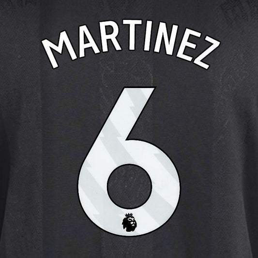2025 2026 MANCHESTER UNITED MARTINEZ 6 3RD WHITE PLAYER SIZE NAMESET