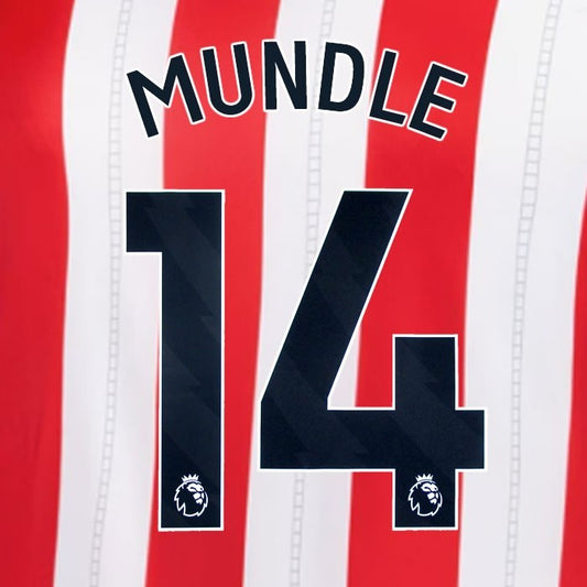 2025 2026 OFFICIAL SUNDERLAND MUNDLE 14 BLACK HOME PLAYER SIZE NAME SET