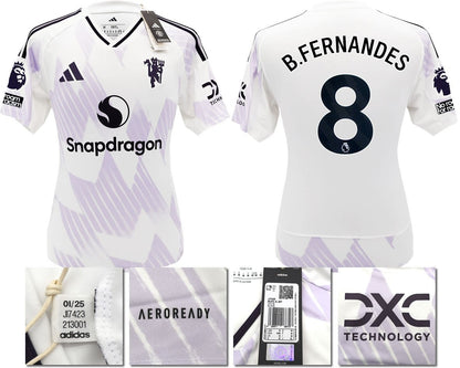 BNWT 25 26 MANCHESTER UNITED ADIDAS AWAY SHIRT B. FERNANDES 8 + PATCHES