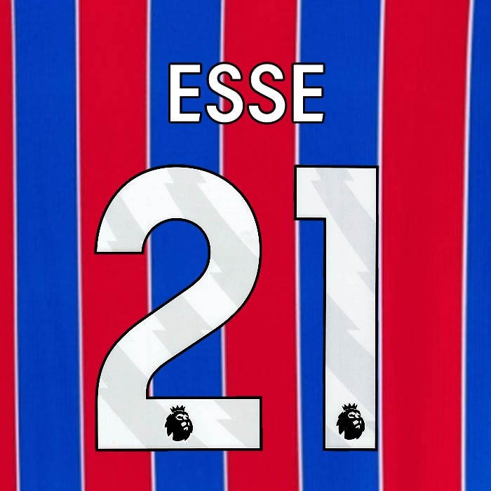 2025 2026 OFFICIAL CRYSTAL PALACE ESSE 21 WHITE HOME PLAYER SIZE NAMESET