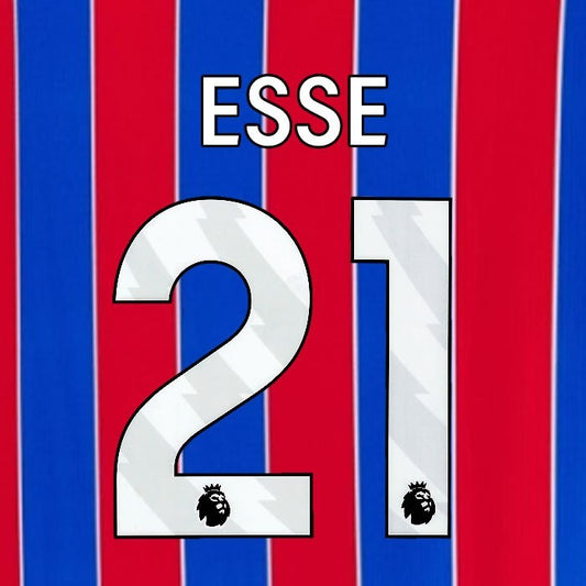 2025 2026 OFFICIAL CRYSTAL PALACE ESSE 21 WHITE HOME PLAYER SIZE NAMESET