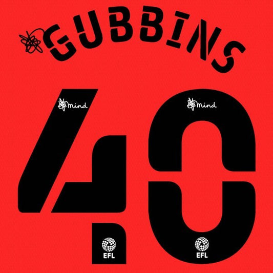 QPR 2020 2021 OFFICIAL GUBBINS 40 AWAY PLAYER SIZE NAME SET