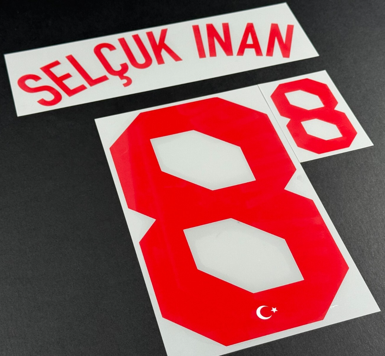 TURKEY 2020-2021 OFFICIAL SELCUK INAN 8 AWAY RED PLAYER SIZE NAME SET