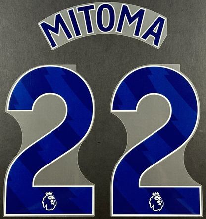 BRIGHTON  2023 2025 MITOMA 22 OFFICIAL AVERY DENNISON NAVY PLAYER SIZE NAME SET