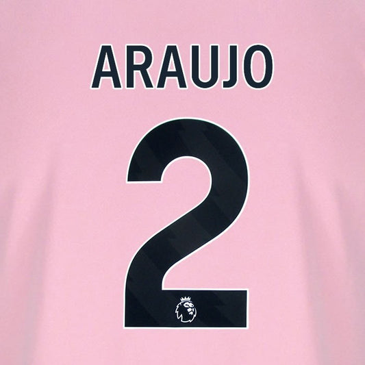 2025 2026 BOURNEMOUTH ARAUJO 2 BLACK 3RD PLAYER SIZE NAME SET